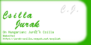 csilla jurak business card